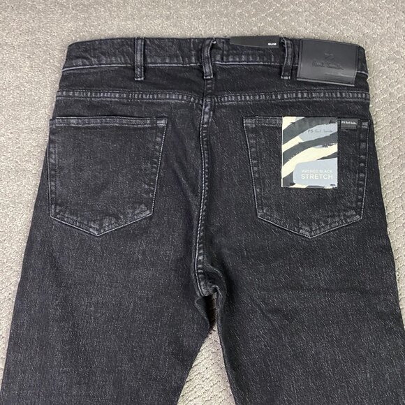 NWT Paul Smith Jeans Slim Fit Washed Black Stretch Men's 29 Measure 31.5 x 32.75 - Picture 4 of 15